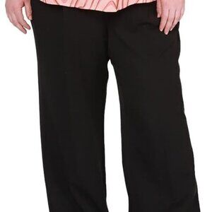 Black Tape_ Womens High Rise Pleated Wide Leg Pants
